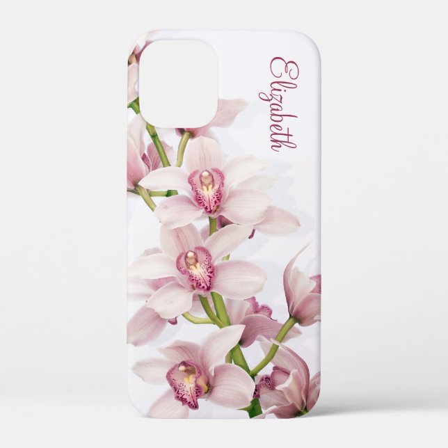 Pink Cymbidium Orchid Floral Case-Mate iPhone Case (Back)