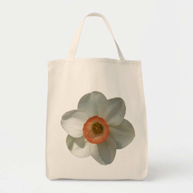 Pink Daffodil Spring Flower Tote Bag (Front)