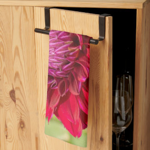 Pink Dahlia, Beautiful Flower Photography Tea Towel