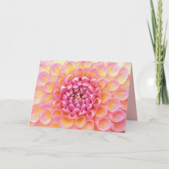 Pink Dahlia Card (Front)