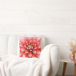 Pink Dahlia Flower – Elegant Floral Nature Cushion