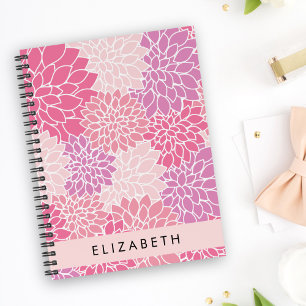 Pink Dahlia Flowers, Pattern Of Flowers, Your Name Planner