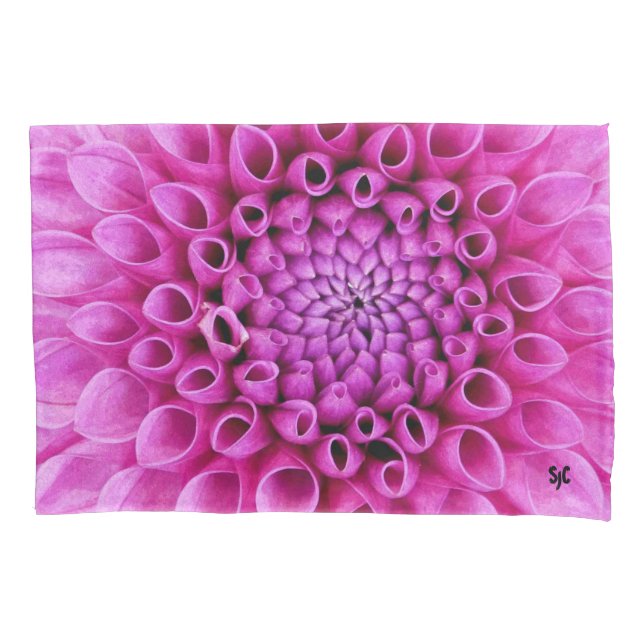 Pink Dahlia Pillowcase (Front)