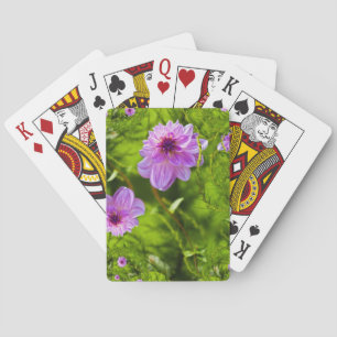 Pink Dahlia Playing Cards