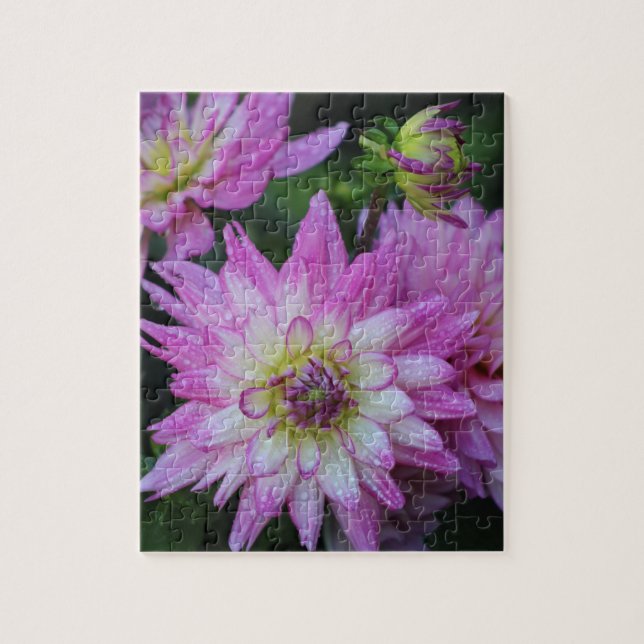 Pink Dahlia Puzzle (Vertical)