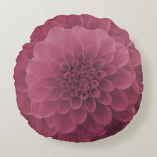 Pink Dahlia Round Cushion