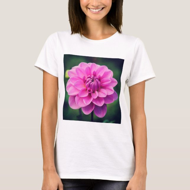Pink Dahlia T-Shirt (Front)