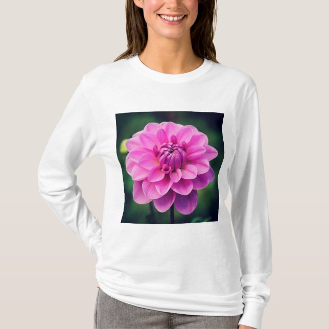 Pink Dahlia T-Shirt (Front)
