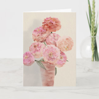 Pink Dahlias Card