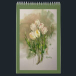 Pink Daises 2025 Floral Calendar<br><div class="desc">Simple flowers of pink daises blowing in a soft breeze. Delicate feel, spring or summer, simple statement.</div>