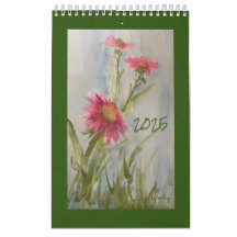 Pink Daises 2025 Floral Calendar
