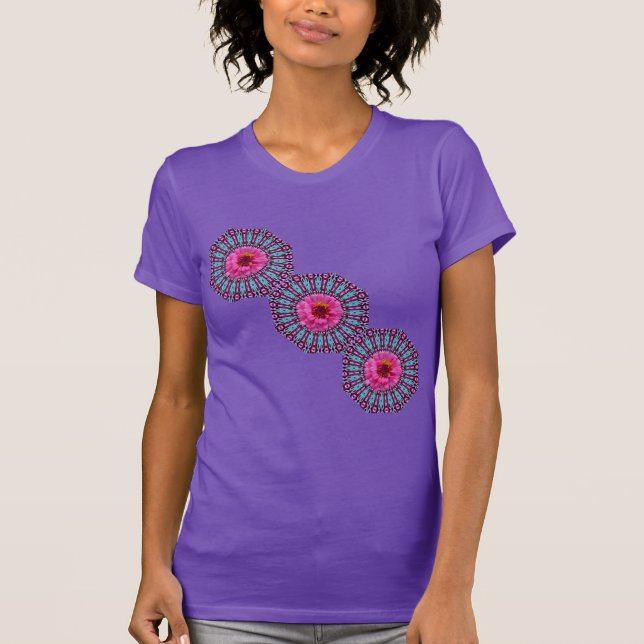 Pink Daises in Crystal Light T-Shirt (Front)