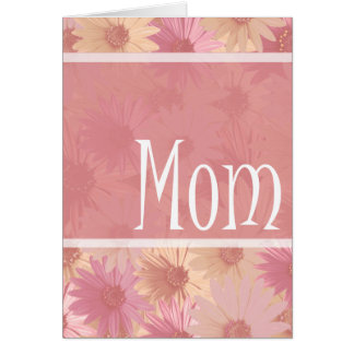 pink daises mum card