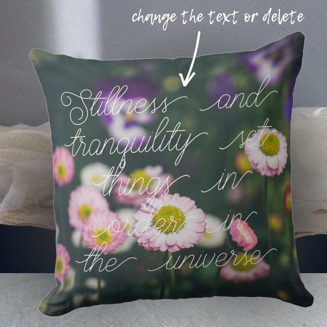 Pink daisies and pansies in the green garden cushion (Creator Uploaded)