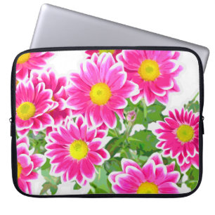 Pink Daisies / Asters Bouquet + your ideas Laptop Sleeve