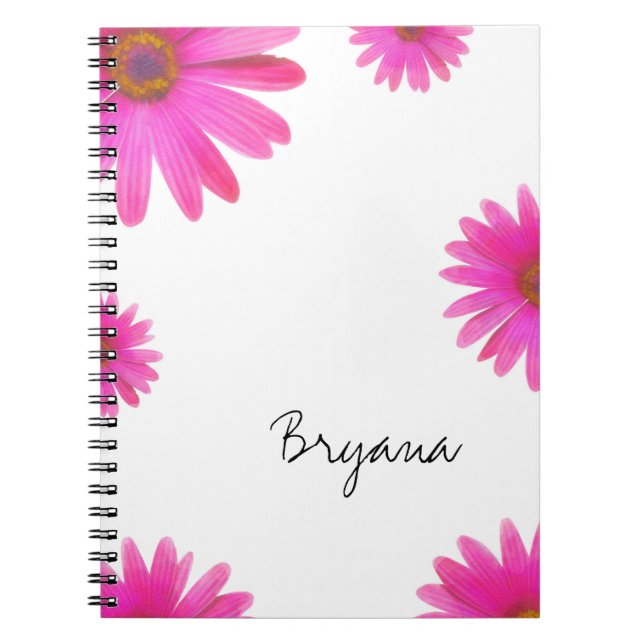 Pink Daisies Floral Daisy Elegant Chic Journal (Front)