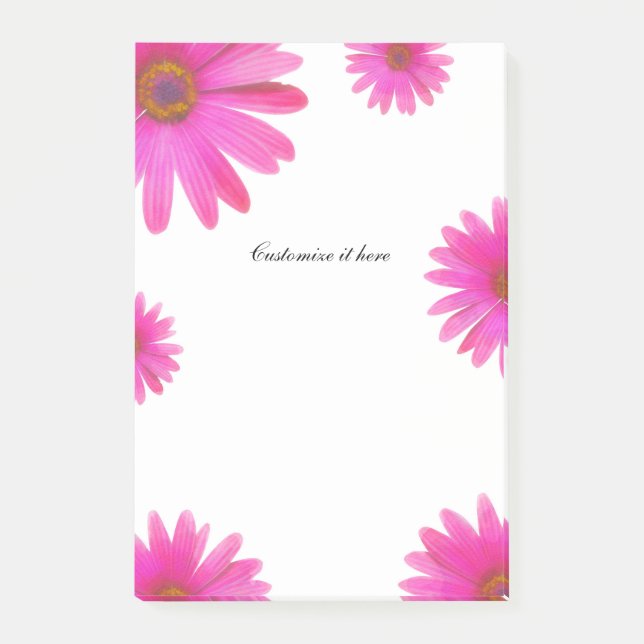 Pink Daisies Floral Daisy Elegant Country Spring Post-it Notes (Front)