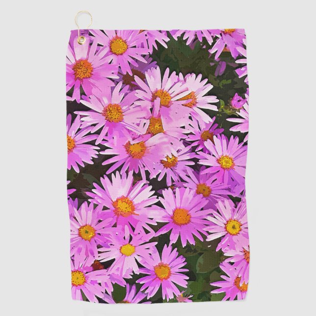 PINK DAISIES GOLF TOWEL (Front)