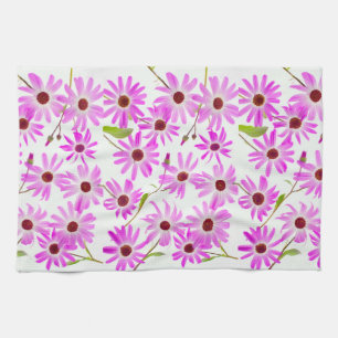 Pink Daisies Tea Towel