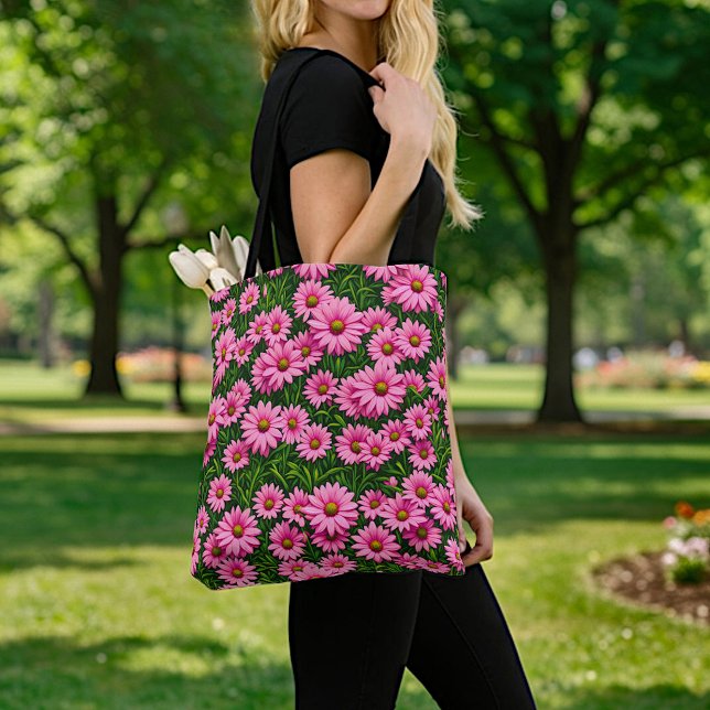 Pink Daisies Tote Bag (Creator Uploaded)