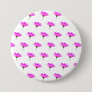 Pink Daisy 7.5 Cm Round Badge