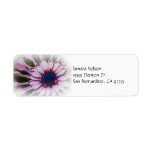 Pink Daisy Address Label