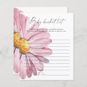 Pink Daisy - Baby bucket list game