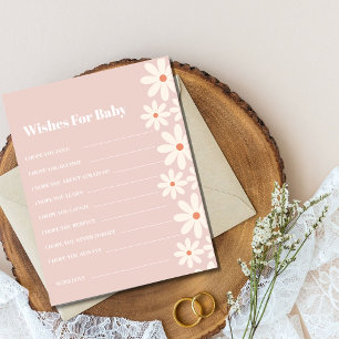 Pink Daisy Baby Shower Wishes for Baby 