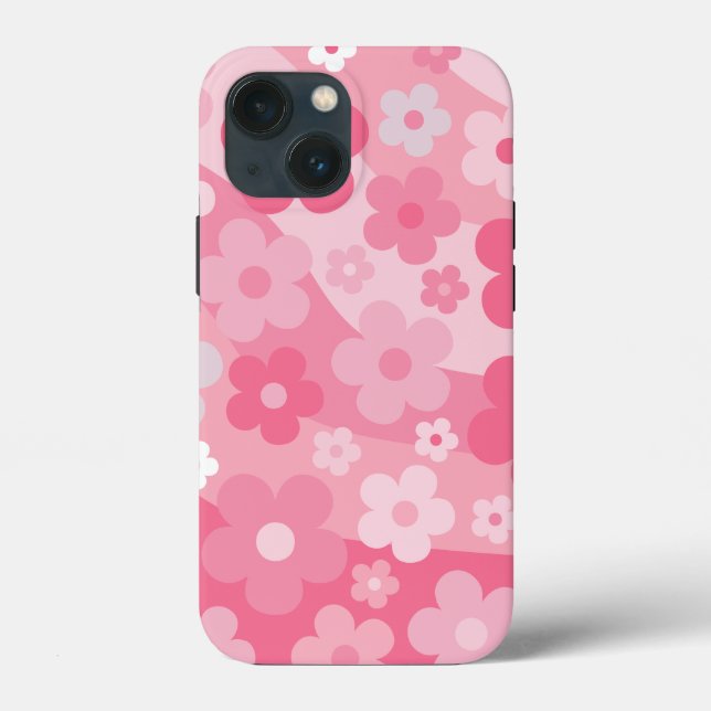 Pink Daisy Boho Floral Case-Mate iPhone Case (Back)