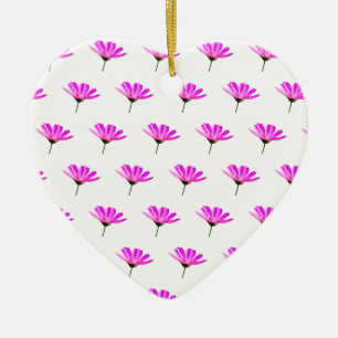 Pink Daisy Ceramic Tree Decoration