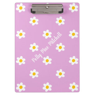 Pink Daisy-Chain Clipboard