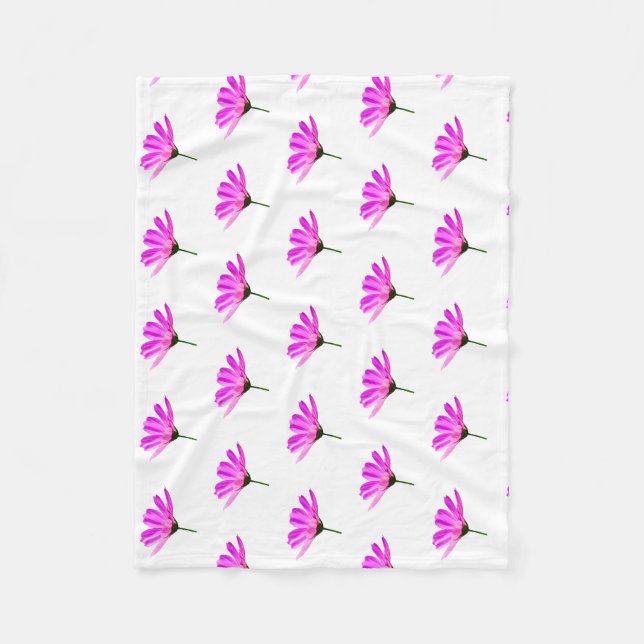 Pink Daisy  Fleece Blanket (Front)