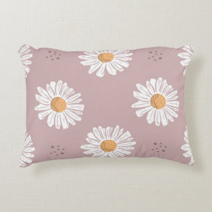 Pink Daisy: Floral Repeat Pattern. Decorative Cushion