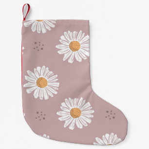Pink Daisy: Floral Repeat Pattern. Small Christmas Stocking