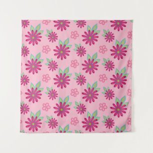 Pink daisy floral seamless patternart, beauty, blo tapestry