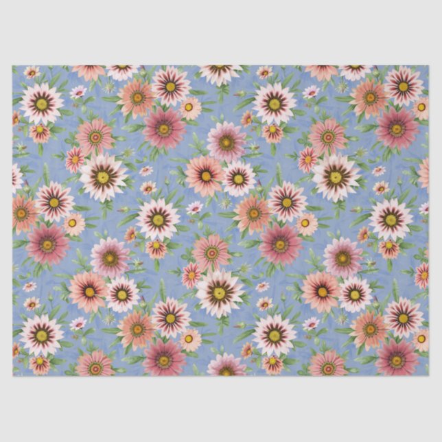 Pink Daisy Floral Tissue Paper (Front)
