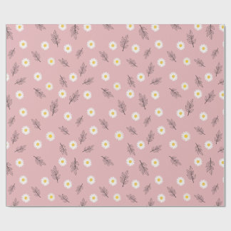 Pink Daisy Floral Wrapping Paper| Special Occasion Paper
