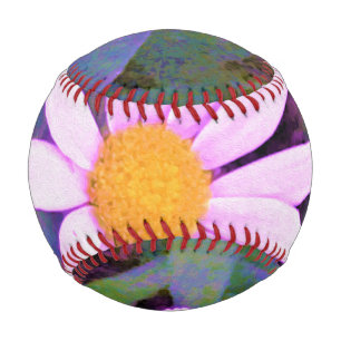 Pink Daisy Flower Baseball