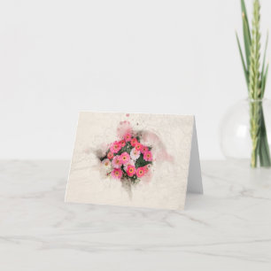 Pink Daisy Flower Card