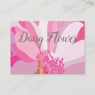 Pink Daisy Flower Floral Business Card