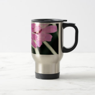 Pink daisy flower. Floral photo art. Travel Mug