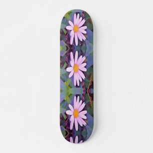 Pink Daisy Flower Skateboard
