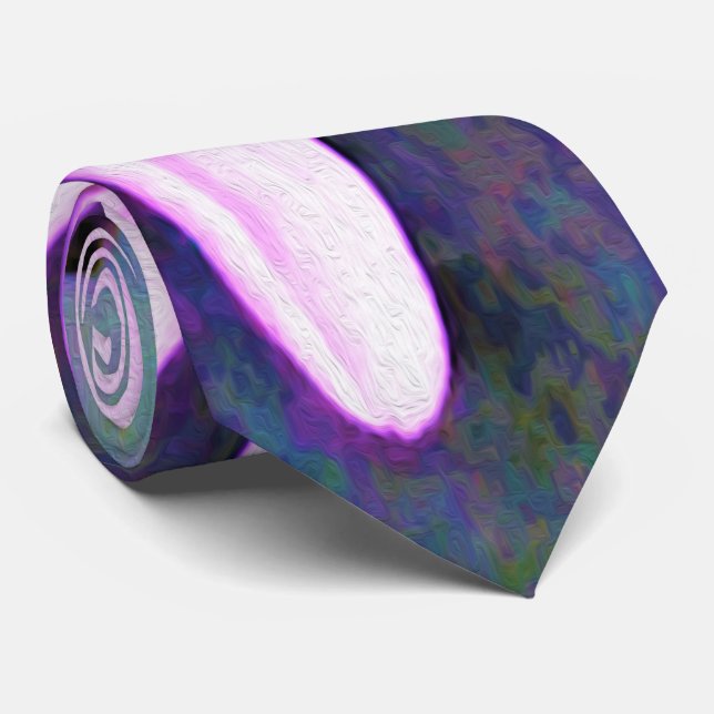 Pink Daisy Flower Tie (Rolled)