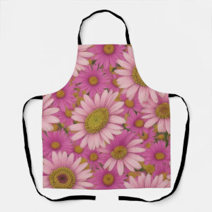 Pink Daisy Flowers Apron