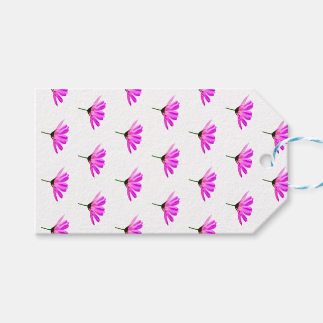 Pink Daisy  Gift Tags (Front (Horizontal))