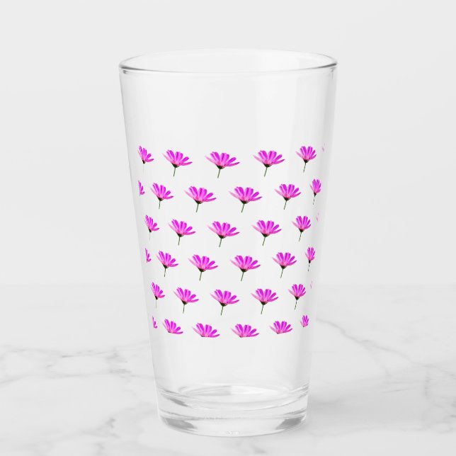 Pink Daisy  Glass (Front)