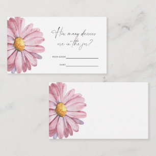 Pink Daisy - Guess how many daisies game Enclosure Card