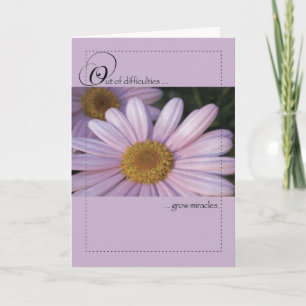 Pink Daisy Miracles Encouragement Card