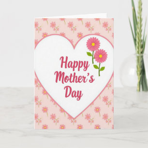Pink Daisy Mothers Day Card