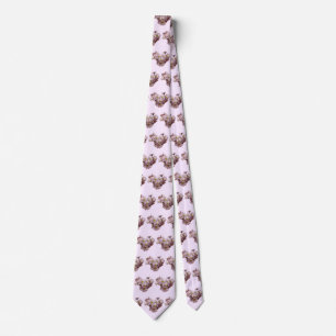 Pink Daisy Mums Heart Tie